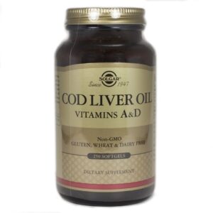 Solgar Huile de foie de morue, vitamines A et D, 250 gélules
