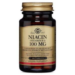 Solgar Niacin Vitamin B3, 100 mg, 100 Tablets