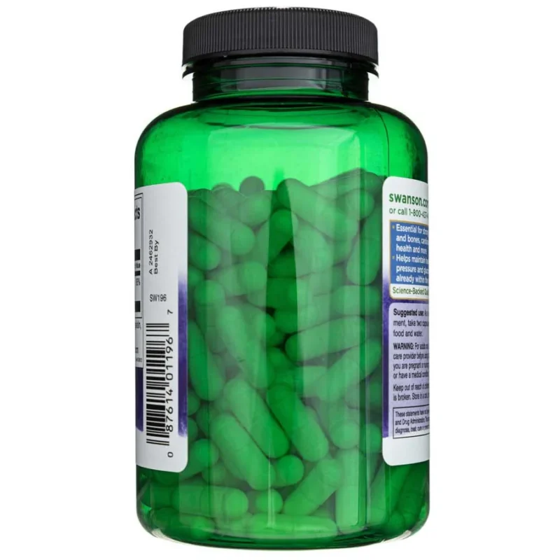 Swanson Magnesium Oxide 400 mg Santé musculaire et osseuse 250 Capsules – Image 4