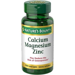 Nature'S Bounty zinc, magnésium et calcium avec vitamine D3, 100 comprimés enrobés