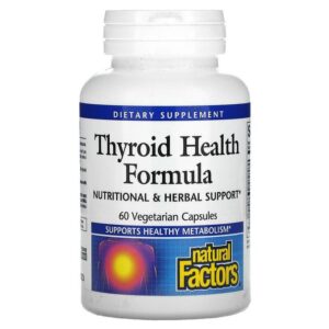 Natural Factors Formule pour la santé de la thyroïde 60 Vegetarian Capsules
