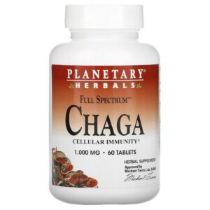 Planetary Herbals Spectre complet, Chaga, 1000 mg, 60 comprimés