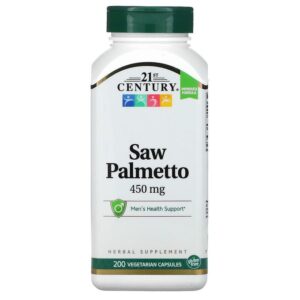 21st Century Saww Palmetto (Chou palmiste), 450 mg, 200 capsules végétariennes