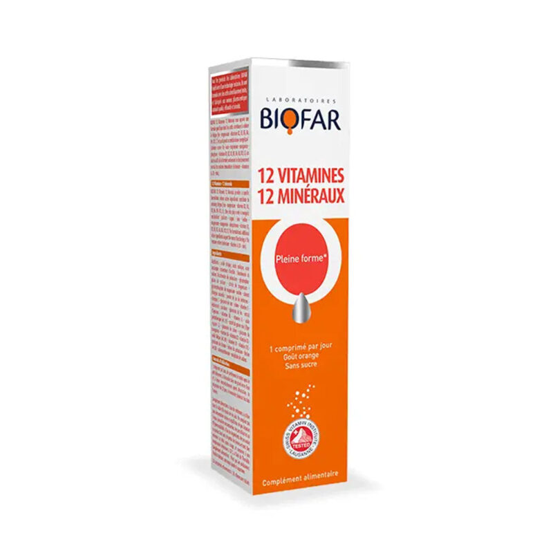 Biofar 12 Vitamine 12 Minéraux 20 Comprimés