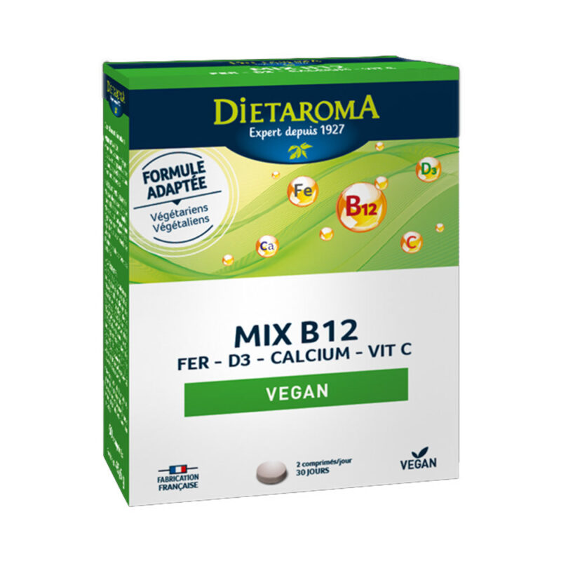 Dietaroma Mix B12 Fer D3 Calcuim Vitamine C 60 Comprimés