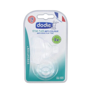 Dodie 2 Flat Teats Sensation+ Wide Neck Flow 4 +6m