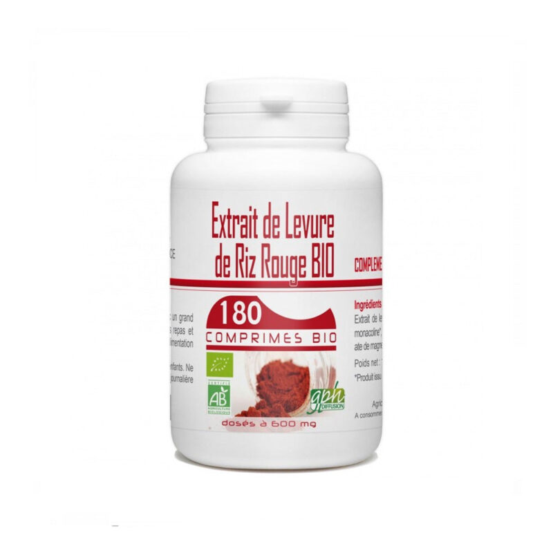 GPH DIFFUSION Extrait Levure De Riz Rouge 600 Mg 180 Gélules