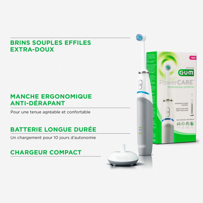 Gum PowerCARE Recharges Brosse à Dents Electrique (4210) – Image 2