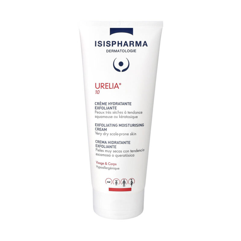 Isispharma Urelia 10 Exfoliating Moisturizing Cream for flaky skin. Hyperkeratosis 150 ml