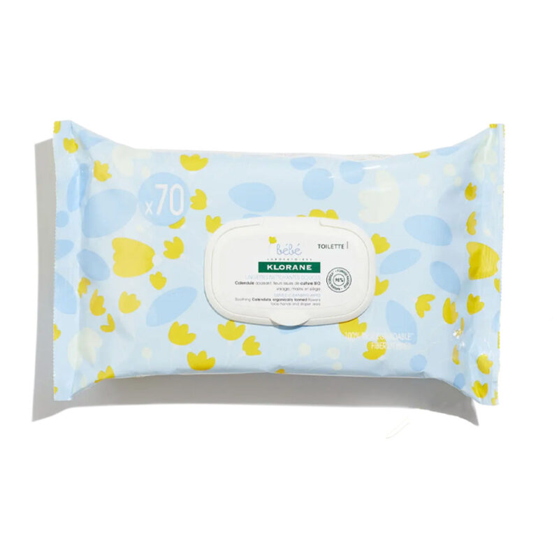 Klorane Bébé Lingettes Nettoyantes Douces 70 Pièces