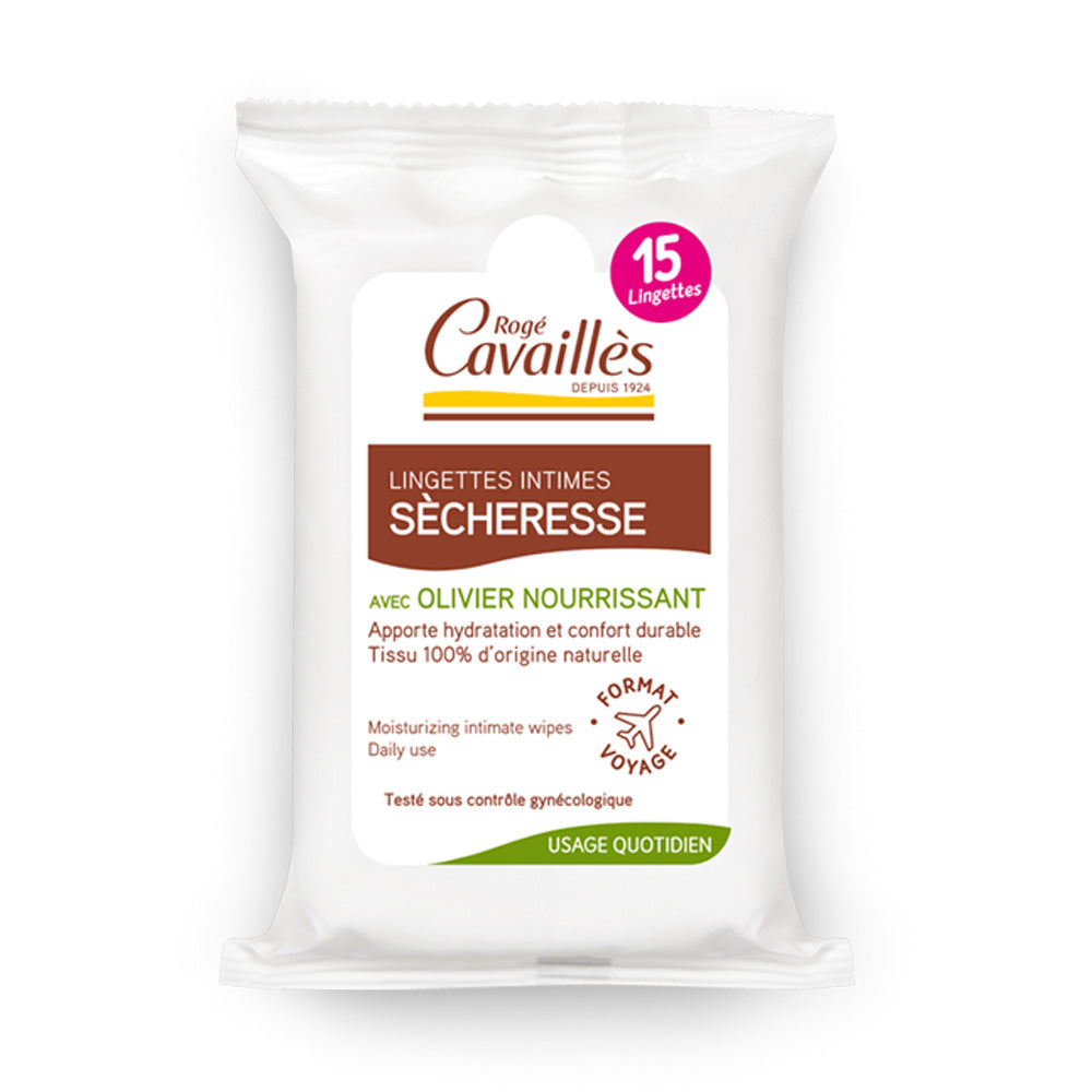 Rogé cavaillès Lingettes Intimes Sècheresse 15 Lingettes