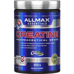 Allmax Nutrition Poudre de créatine, monohydrate -micronisée pure à 100 %, 400 g