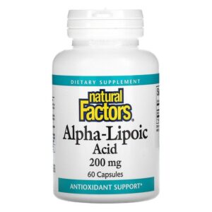 Natural Factors Alpha-Lipoic Acid, 200 mg, 60 Capsules