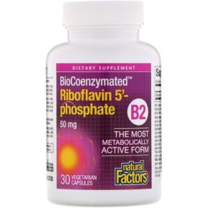 Natural Factors Bio coenzymatique, B2, riboflavine 5'-phosphate , 50 mg, 30 capsules végétales
