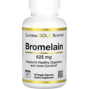 California Gold Nutrition Bromélaïne, 500 mg, 90 capsules végétales