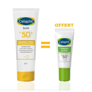 CETAPHIL SUN LOTION SPF50+ 100ML ACHETE + CETAPHIL BAUME À LÈVRES PROTECTEUR SPF50+ 8 ML OFFERT