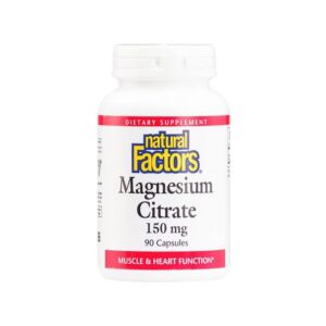 Natural Factors Citrat de magnésium, 150 mg, 90 Gélules