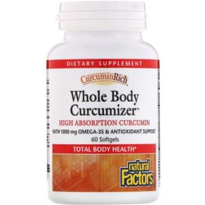 Natural Factors CurcuminRichm, Optimisateur pour tout le corps, 60 gélules souples