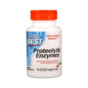 Doctor's BEST Enzymes protéolytiques, 90 capsules végétariennes à libération différée