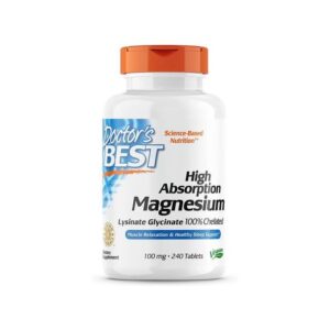 Doctor's BEST Magnésium 100 % chélaté à haute absorption avec Albion Minerals, 100 mg, 240 comprimés