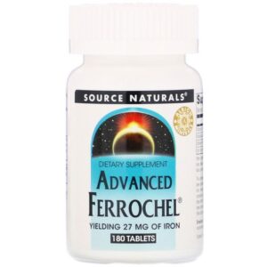 Source Naturals Ferrochel avancé, 180 Comprimés