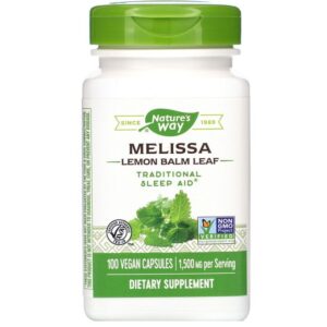 Nature'S Way Feuille de mélisse citronnée 1500 mg. - 100 Capsules végétaliennes