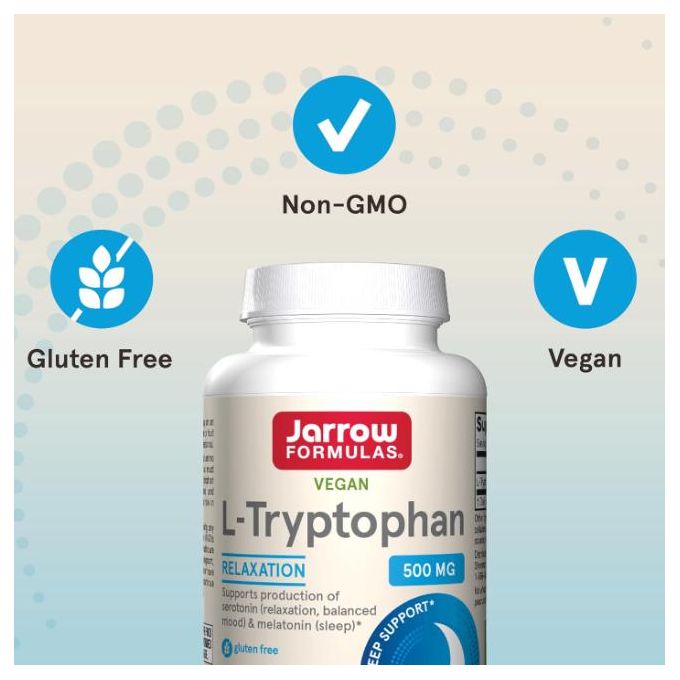 Jarrow Formulas L-tryptophane, 500 mg, 60 capsules – Image 5