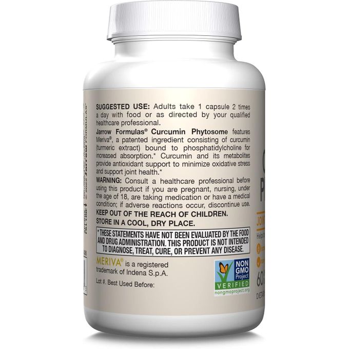 Jarrow Formulas Phytosome de curcumine, 500 mg, 60 capsules – Image 5