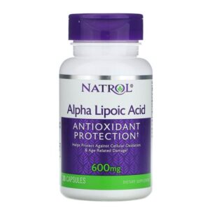 Natrol Acide alpha-lipoïque, 600 mg, 30 Gélules