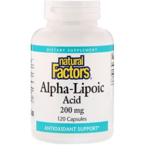 Natural Factors Acide alpha-lipoïque, 200 mg, 120 Gélules