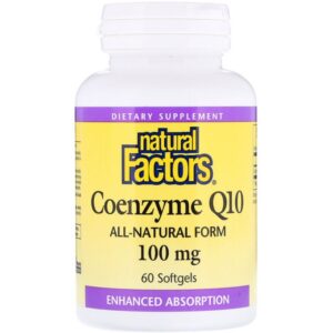 Natural Factors Coenzyme Q10, Assimilation Renforcée, 100 mg, 60 Gélules