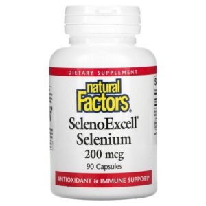 Natural Factors SelenoExcell, Sélénium, 200 mcg, 90 capsules