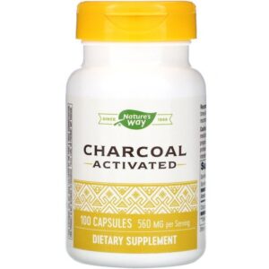 Nature'S Way Charbon activé 560 mg de charbon de bois par portion; 100 gélules