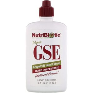 Nutribiotic Extrait de pépins de pamplemousse Vegan GSE, concentré liquide, 118 ml