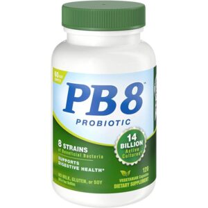Nutrition Now PB 8 Probiotic Acidophilus avec Lactobacillus & Bifidobacterium, 120 capsules végétariennes