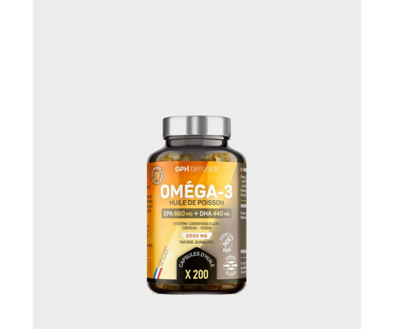 Omega 3 2000mg Huile de Poissons 660mg EPA / 440mg DHA  Capsules – Image 2