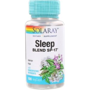 Solaray Sleep Blend(Mixture pour le sommeil) SP-17, 100 capsules végétales