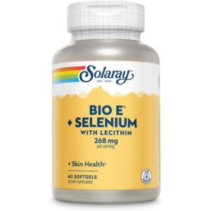 Solaray Bio E + Sélénium à la lécithine, 60 capsules à enveloppe molle