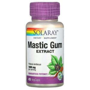 Solaray extrait de gomme de mastic, 1000 mg, 45 capsules végétales