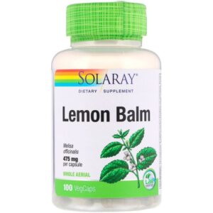 Solaray Mélisse officinale, 475 mg, 100 capsules végétales