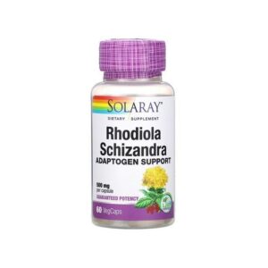 Solaray Rhodiola Schizandra, 500 mg, 60 Veg Caps.