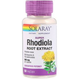 Solaray Super Rhodiola Root Extract, 500 mg, 60 VegCaps.