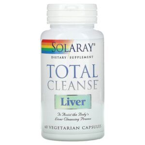 Solaray Total Cleanse Foie Liver- Chardon-Marie, pissenlit et plus pour un nettoyage sain -60 VegCaps