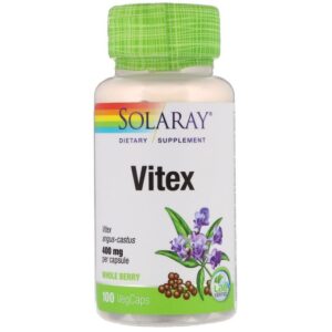 Solaray Vitex, 400 mg, 100 gélules végétales