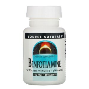 Source Naturals Benfotiamine, 150 mg, 60 comprimés