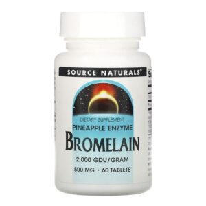 Source Naturals Bromelain 2,000 GDU/g, 500 mg, 60 Tablets