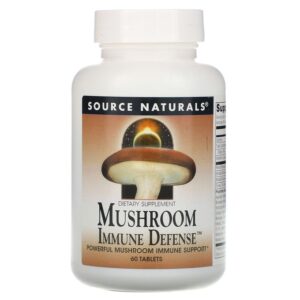 Source Naturals Défense immunitaire aux champignons, complexe 16 champignons, 60 comprimés.