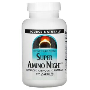 Source Naturals Formule d'acides aminés avancée Super amino night - 120 Capsules