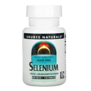 Source Naturals sélénium de L-sélénométhionine, 200 mcg, 120 comprimés