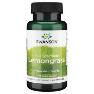 Swanson Lemongrass à spectre complet, 400 mg, 60 capsules